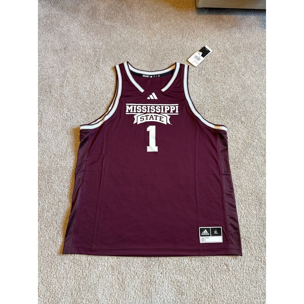 Mississippi State Bulldogs Adidas NWT Men’s Basketball Jersey Size XL